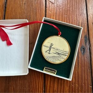 NIB Vintage 90s Barlow old fashioned golfer ornament